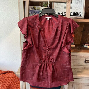 Joie women’s ruffled sleeve blouse size small